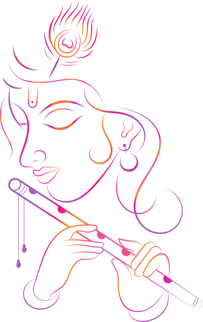 Krishna with Flute background image